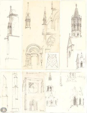 Lange, Ludwig; Lange - Archiv: IV.1 Gotik in Deutschland - Architektur, u. a. Freiburg (Details)