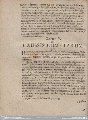 CAPUT V. CAUSSIS COMETARUM.