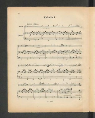 Melodie 5. [Piano.]
