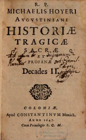 Historia Tragica ... : Decades II