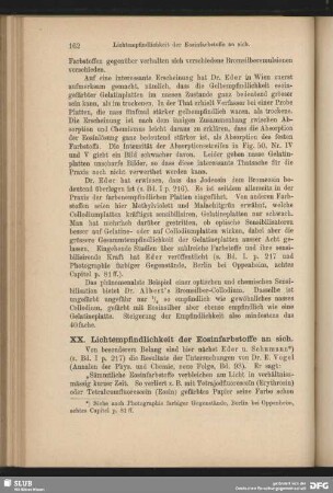 XX. Lichtempfindlichkeit der Eosinfarbstoffe an sich