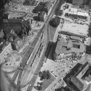 Tröndlinring in Leipzig : Blick vom Friedrich-Engels-Platz Richtung Nordosten