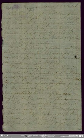 Eigenh. Brief von August Wilhelm von Schlegel an Ludwig Tieck, Jena, 10.10.1801