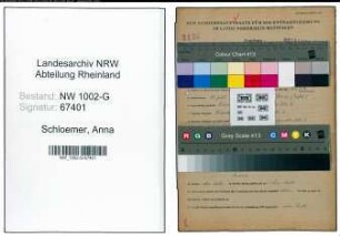 Entnazifizierung Anna Schloemer, geb. 18.07.1872 (Schneider)