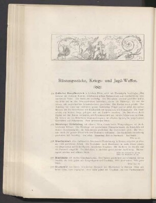 Rüstungsstücke, Kriegs- und Jagd-Waffen.