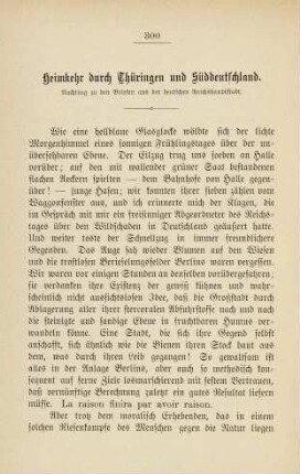 300-311, Als Nachtrag: Heimkehr durch Thüringen und Süddeutschland