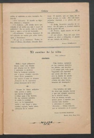 El camino de la vida