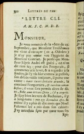 Lettre CLI. - Lettre CLV.