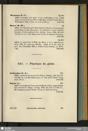 551. - Physique du globe
