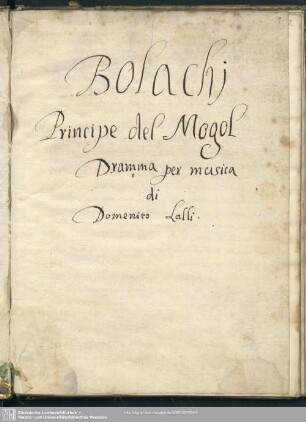 [Text:] Bolachi principe del Mogol