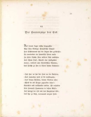 VI. Die Heereszüge des Cid (unvollständig)