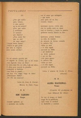 Sin cariño : Tango