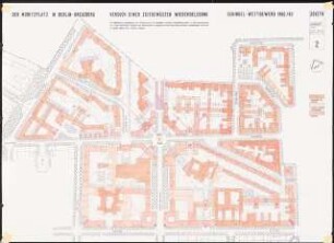 Moritzplatz, Berlin-Kreuzberg Schinkelwettbewerb 1983: Städtebauliches Rahmenkonzept: Lageplan 1:1000
