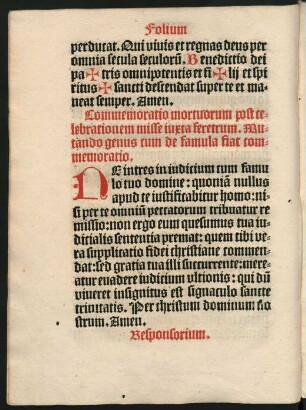 Commemoratio mortuorum post celebrationem misse iuxta feretrum.
