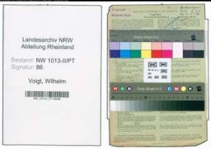 Entnazifizierung Wilhelm Voigt , geb. 03.03.1889 (Postassistent)