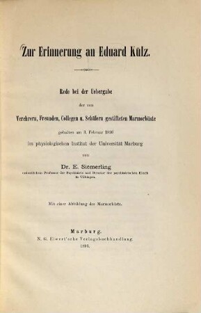 Zur Erinnerung an Eduard Külz