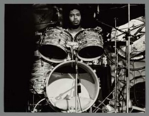 Warren Benbow : Portrait des Jazz-Schlagzeugers Warren Benbow beim Jazz Jamboree Warschau 1983