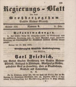 Nr. 9 : 21. July 1838