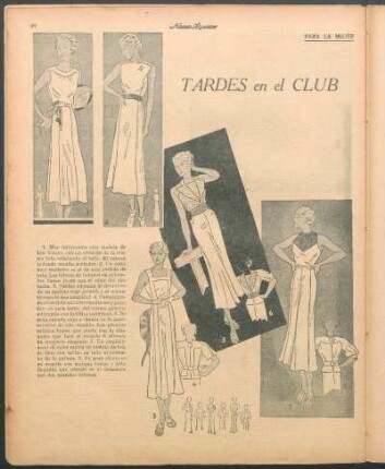 Tardes en el club [Dibujos] : Para la mujer