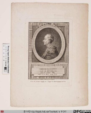 Bildnis Charles-Louis de Secondat, baron de La Brède et de Montesquieu