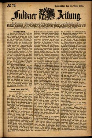 Ausgabe vom Donnerstag, den 30. März 1882.
