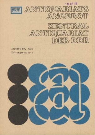 Nr. 1323: Kulturgeschichte