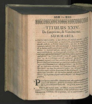 Titulus XXIV. De emptione, & venditione.