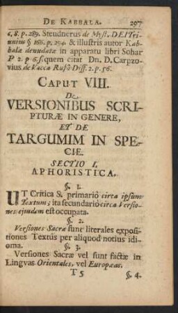 Sectio I. Aphoristica