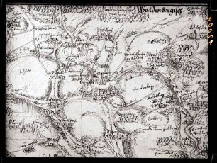 Ansicht 1607 in hohenlohischen Wildbannbeschreibung
