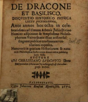De dracone et basilisco