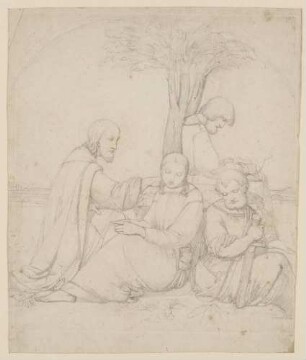 Christus im Garten Gethsemane am Ölberg mit den eingeschlafenen Jüngern (NT, Matth. 26, 36-46)