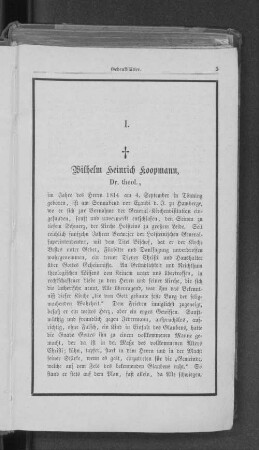 I. Wilhelm Heinrich Koopmann
