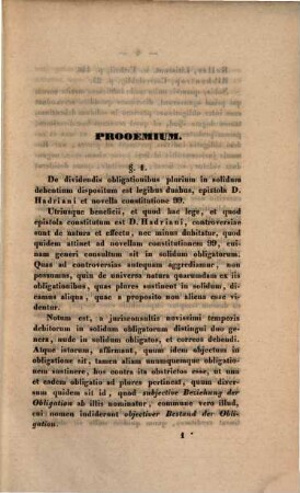 Principia juris romani de exceptione quam vocant divisionis