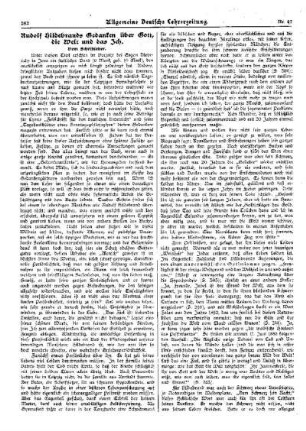 Rudolf Hildebrands Gedanken über Gott, die Welt und das Ich