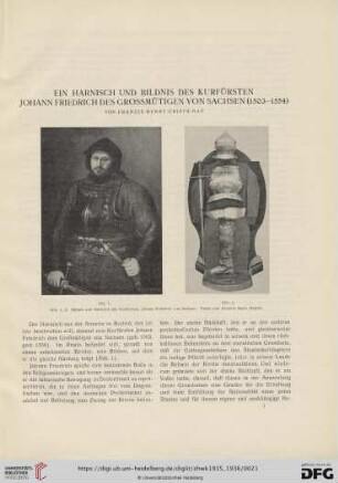 Neue Folge 5: Ein Harnisch und Bildnis des Kurfürsten Johann Friedrich des Großmütigen von Sachsen (1503-1554)