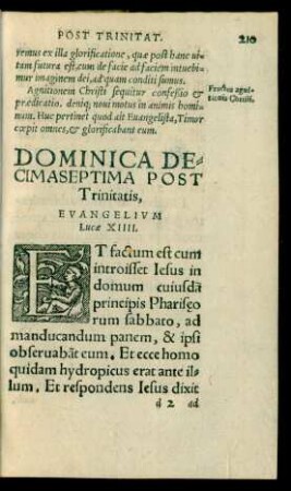 Dominica Decimaseptima Post Trinitatis ...