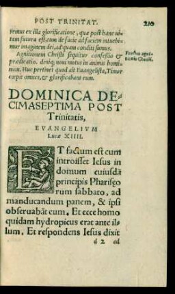 Dominica Decimaseptima Post Trinitatis ...