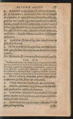 De Meteoris, & communibus eorum causis. Cap. XIX.
