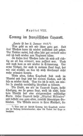 VIII. Tommy im französischen Lazarett