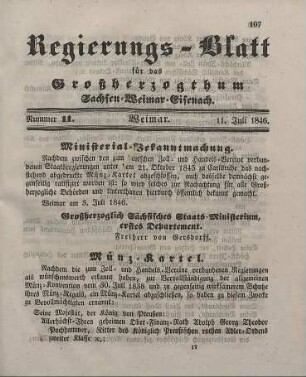 Nr. 11 : 11. Juli 1846