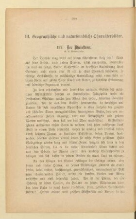 III. Geographische und naturkundliche Charakterbilder