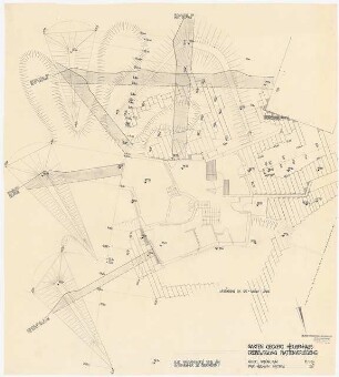 Garten Kiekert, Heiligenhaus: Erdbewegung und Plattenverlegung 1:50