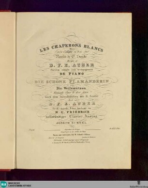 Les chaperons blancs : opéra comique en trois actes