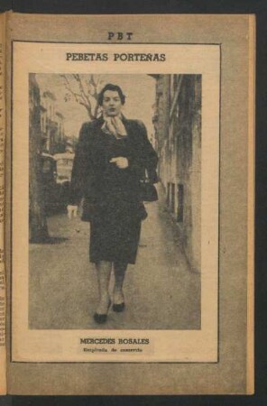 Mercedes Rosales, empleada de comercio - [Fotografía] : Pebetas porteñas