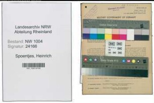 Entnazifizierung Heinrich Spoentjes , geb. 11.09.1896 (Schlosser)