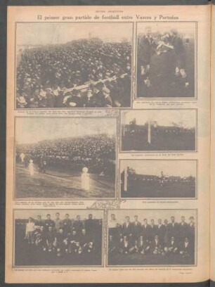 El primer gran partido de football entre Vascos y Porteños [Fotografías]