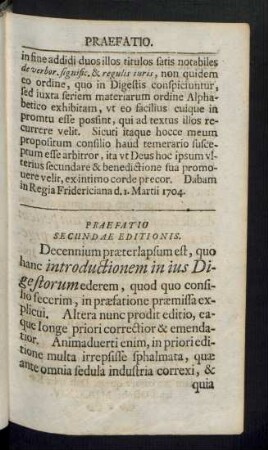 Praefatio Secundae Editionis.