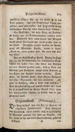 Pilgrimschaft. (Pélerinage.) - Reichthümer. (Richesses.)