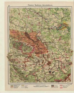 Provinz Sachsen, Wirtschaftskarte