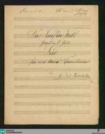 Der Lauf der Welt - Don Mus.Ms. 2391 : Mezzo-S, pf; D